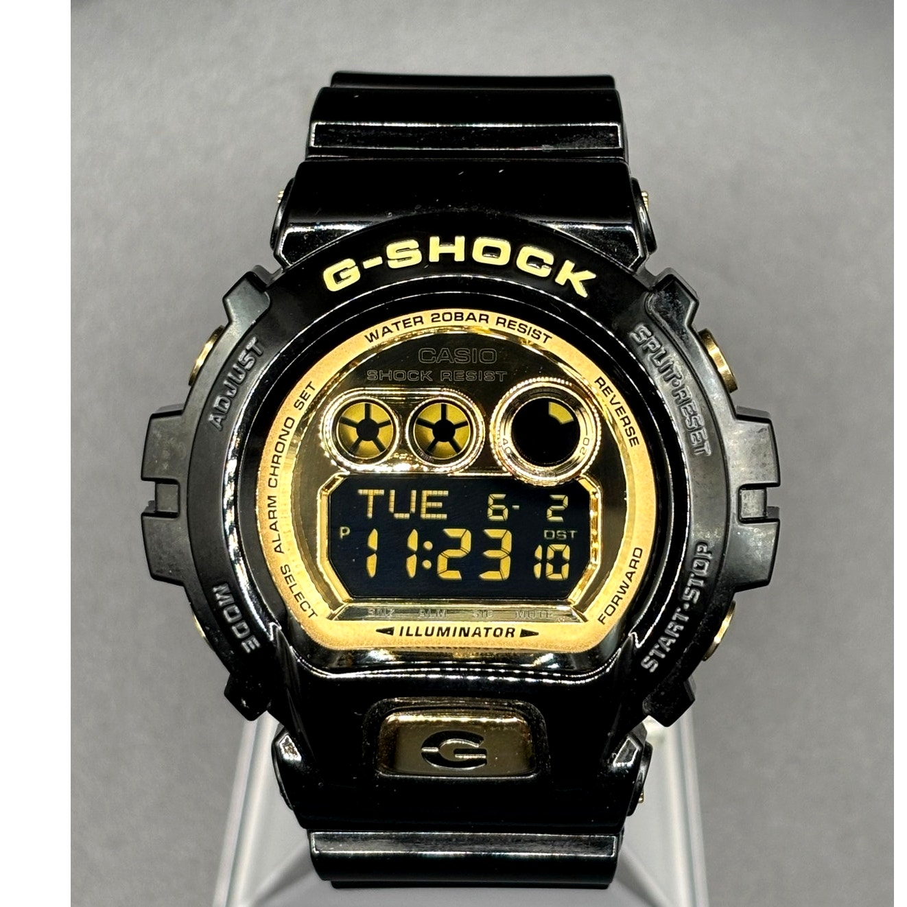 Casio G-Shock Gd-X6900fb-1 Black Gold Mirror Dial Xl Watch Full Set Nib